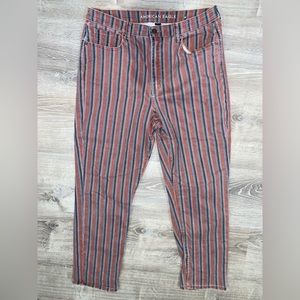 American Eagle striped stretch pant